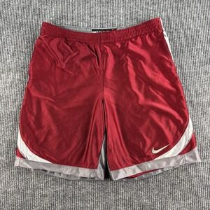 Nike Shorts Men Extra Large Red Silver Basketball Dazzle Athletic Shiny Silky